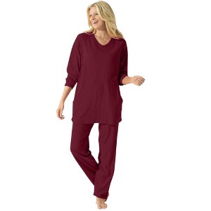Dreams & Co. Women's Plus Size 2-Piece Lounge Set - 1 of 4