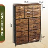 16-Drawer Tall Fabric Dresser Storage Tower with Steel Frame, Chest of Drawers Organizer Unit - 4 of 4