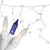 Northlight 100ct Mini Icicle String Lights Blue/Clear - 7' White Wire - image 2 of 4