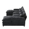 APRILSOUL 110*55" Modern 6-Seat U-Shaped Sectional Sofa , Waist Pillows, Chaise Lounge for Living Room/Apartment - 4 of 4