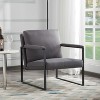 MAYEERTY 26.8 Inch +49.2 Inch 2 Pieces Accent Armchair - Padded Square Arms, Sturdy Metal Frame, Compressed Cushions - 2 of 4