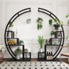 5 Tier Plant Stand, Half Moon Plant Shelf Ladder Flower Pot Stand Rack,Curved Flower Display Holder with Hanging,for Home Patio Lawn Garden Balcony - 4 of 4
