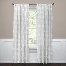 1pc 54"x84" Sheer Clipped Curtain Panel Radiant Gray - Threshold™