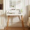 KWPZQEB 31.98" W Small Makeup Vanity Table, Dresser Desk with Large HD Mirror, Vanity Desk with 3 Drawers, Modern Dressing Table for Bedroom, Closet - 2 of 4