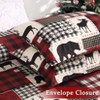 Christmas Duvet Cover Set, 3 Pcs Holiday Decorative Bedding Set, Comfy Comforter Cover with 2 Pillow Shams, Reversible Printed, Easy Cleaning - 3 of 4