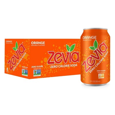 Zevia Orange Zero Calorie Soda - 8pk/12 fl oz Cans