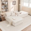 Modern Corduroy Chaise Lounge Chair Set of 2, Oversized Sleeper Sofas with High-Resilience Foam for Bedroom or Living Room – The Pop Home - 3 of 4
