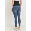 Hello Miz Women's Over The Belly Skinny Maternity Jeans - Dark Denim - Large - 3 of 4