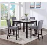 42" Brook Square Counter Height Dining Table with Faux Marble Top Espresso - HOMES: Inside + Out