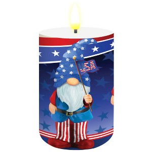 Briarwood Lane Everyday Flameless Candle 6x3 Patriotic Gnomes Flameless Candle with Timer for Everyday - 1 of 4