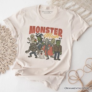 Vintage Monster Mash T-Shirt, Retro Halloween Friends Tee Natural S - 1 of 4