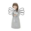 Floral Etched Angel Figurine (Set of 3) - 2 of 4
