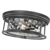 Clarion 16" 3-Bulb Flush Mount Light - Dimmable Waterglass Shades, Damp Rated, Transitional Design - 2 of 4
