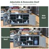 YOOCOZZ Outdoor 100% Fir Wood Rolling Kitchen Island & Grill Bar Cart with Stainless Steel Top and Ample Storage Space - 4 of 4