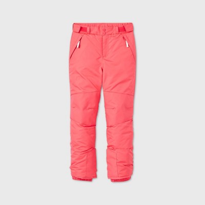 girls pink snow pants