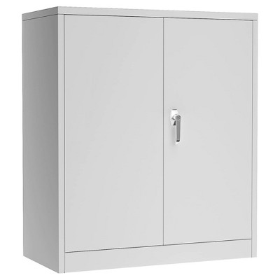 Aobabo Metal Storage Cabinet with Lock,Garage Storage Cabinet with Whe