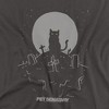 Pet Semetary Cat With Tombstones Adult T-Shirt Charcoal - 2 of 4