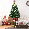 6ft Artificial Christmas Tree Pine Hinged with 1000 Branch Tips and Sturdy Metal Base - 2 of 4