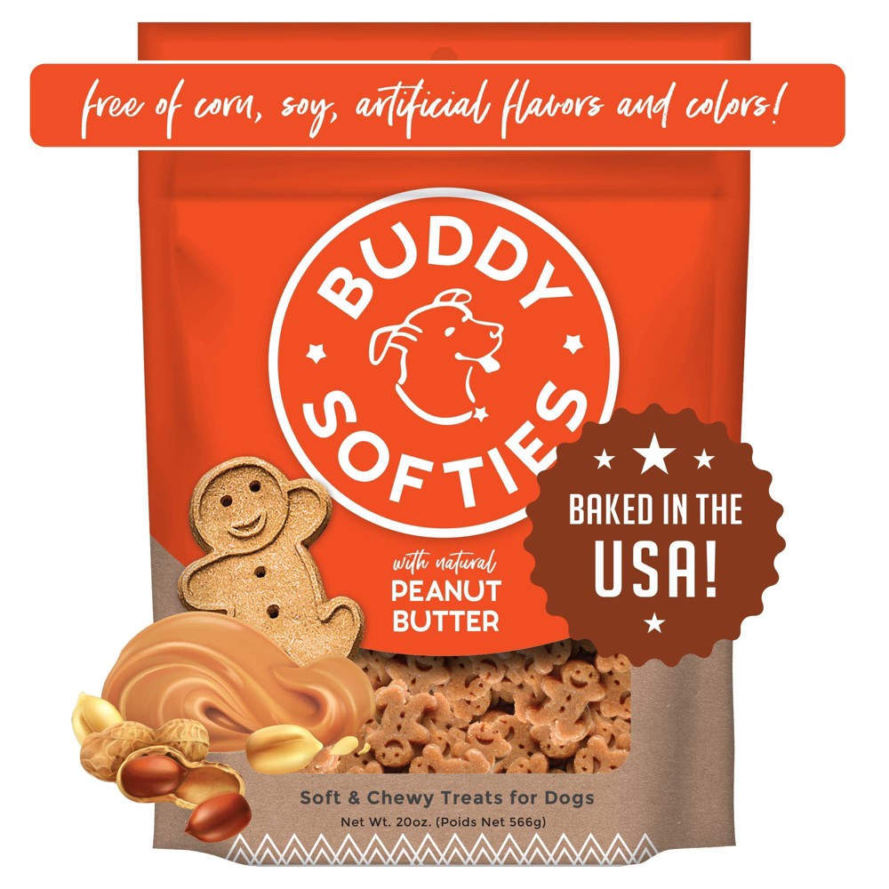 Photos - Dog Food Buddy Biscuits Peanut Butter Soft and Chewy Dog Treats - 20oz
