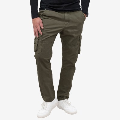 X RAY Men's Slim Fit Stretch Commuter colored Pants in OLIVE Size 38X34