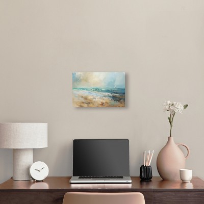 Beyond The Shore Coastal Landscape Canvas Wall Art, 15" x 10"