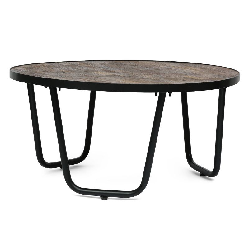 Nita Modern Industrial Handcrafted Wooden Coffee Table Natural/Black - Christopher Knight Home, 4 of 10