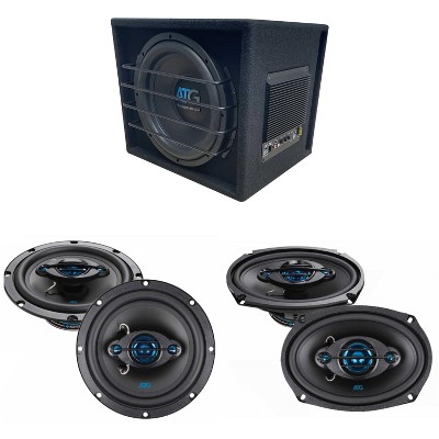 ATG Audio Upgrade Powered 12" Subwoofer with Front and Rear Speakers