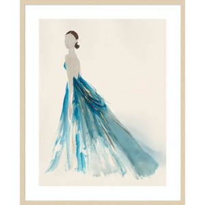 Amanti Art Blue Dress II by Lily k Wood Framed Wall Art Print 33 in. x 41 in. - 1 of 4