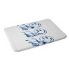 Gnomeapple Groovy Typography Memory Foam Bath Rug Blue - Deny Designs: Machine Washable, Microfiber, 1'9"x2'10" Rectangle Bath Mat - image 2 of 4