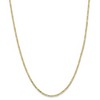 Black Bow Jewelry 2.2mm, 10k Yellow Gold, Solid Concave Figaro Chain Necklace - 3 of 4