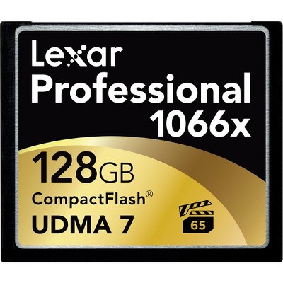 Lexar Professional 128 GB CompactFlash - 160 MB/s Read - 155 MB/s Write - 1066x Memory Speed - Lifetime Warranty