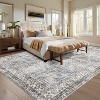 Washable Area Rugs, Non Slip Non Shedding Distressed Print Carpet, Stain Resistant Soft Floor Cover for Living Room Bedroom Dining Room Office Nursery - 3 of 4