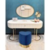 Meridian Furniture,Heart Velvet Ottoman/Stool - 2 of 4