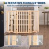 Wooden Freestanding Dog Gate, Folding Wooden Gates for Dogs Indoor for Doorways Stairs , Panel Dog Gate with No-Slip Mat - 4 of 4