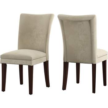 Set of 2 Bryant Upholstered Parsons Dining Chairs Light Brown - Inspire Q