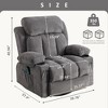 NicBex Recliner Chair Massage Chair with Heating Rocking Chair with USB and 2 Cup Holders Reading Chair for Living Room�Bedroom - 2 of 4