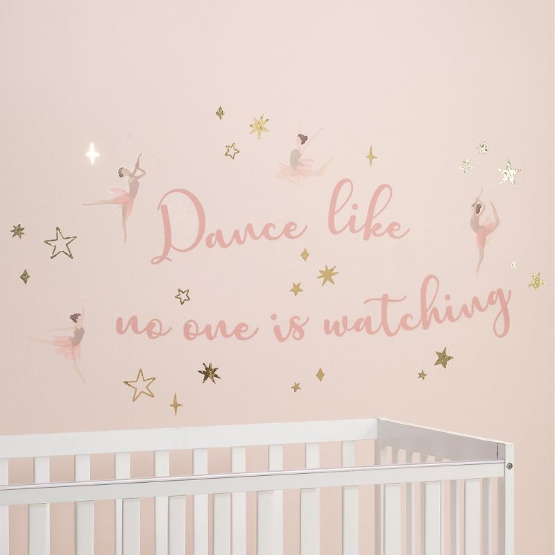 Lambs & Ivy Ballerina Baby Dance Like No One is Watching Wall Decals/Stickers, 3 of 5