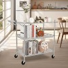 Kitchen Utility Cart, Metal Removable Storage Cart with Wheels and Handle, Commercial Grade Utility Cars, Kitchen, Workshop - 4 of 4
