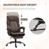 TiramisuBest Big and Tall Executive Office Chair with Foot Rest, Dark Brown Polyester, 264 lbs Capacity - 3 of 4