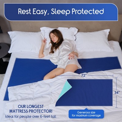 Dark Navy Extra-Long Waterproof Quilted Bed Pad