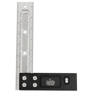 JessEm 07402 8 Inch Stainless Steel Precision Square Measuring Tool Ruler with Patented Flex Grip and Fade Resistant Markings - Imperial - 1 of 4