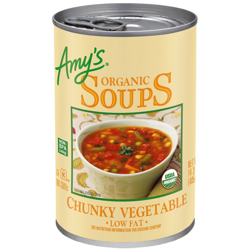 Amy&#39;s Organic Gluten Free Low Fat Chunky Vegetable Soup - 14.3oz, 1 of 8