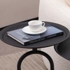 Lyngins Lantern-Shaped Metal End Tables Living Room, Retro Tray Side Table with Weighted Base, Small Side Table, Round End Table, Small Coffee Table - 2 of 4