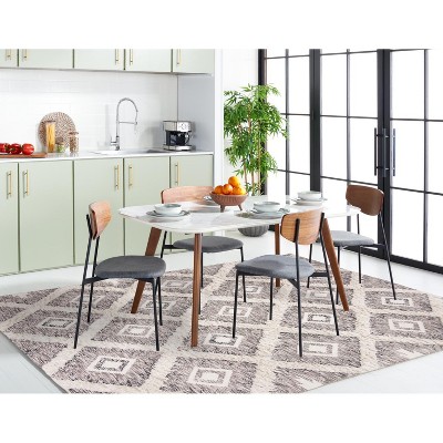 Kenya Collection Black Wool 9' x 12' Hand-Knotted Area Rug