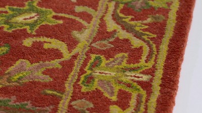 Heirloom Blue 47" Hand-Tufted Wool Traditional Area Rug