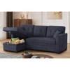 MYINDA L-shaped Combination Sofa, Convertible into Bed with Storage Space, Suitable for Living Room Office, Dark Blue - 4 of 4
