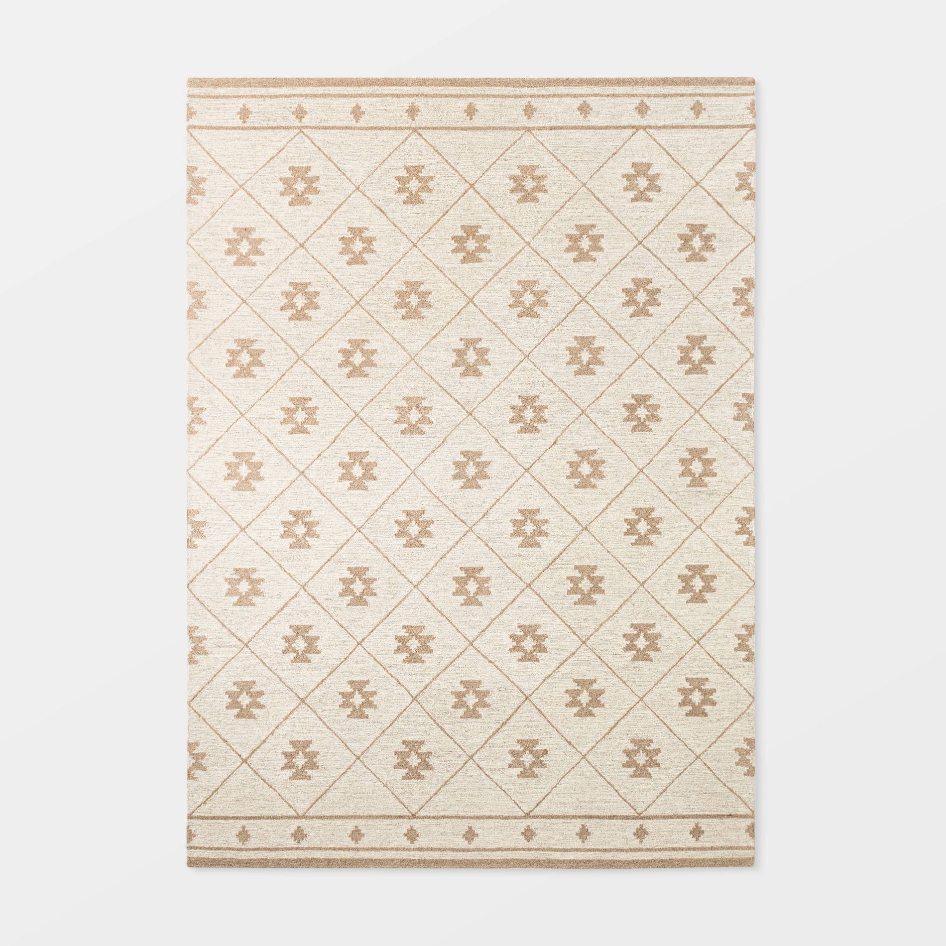 7'x10' Tremonton Hand Tufted Wool Area Rug Cream - Threshold™ designed with Studio McGee