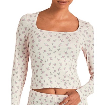 Adore Me Women's Pointelle Long Sleeve Lounge