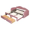 Whisen Morden Design Twin Size Upholstered Daybed with Cloud-Shaped Backrest, Trundle, 2 Drawers and USB Port - 4 of 4