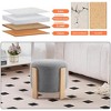 Ottoman Foot Rest Round Bag Floor Chair for Bedroom or Entryway in Gray - 3 of 4